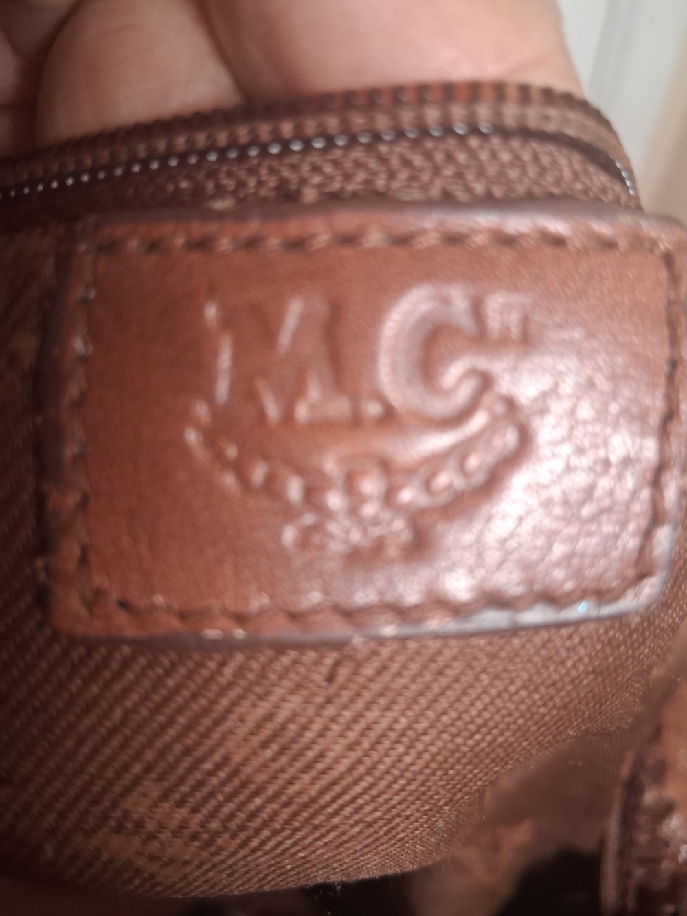 Marc Chantel Classic Brown Leather Shoulder Bag 1990's - Picture 5 of 5